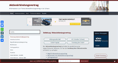 Desktop Screenshot of aktionaerbindungsvertrag.ch