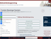 Tablet Screenshot of aktionaerbindungsvertrag.ch